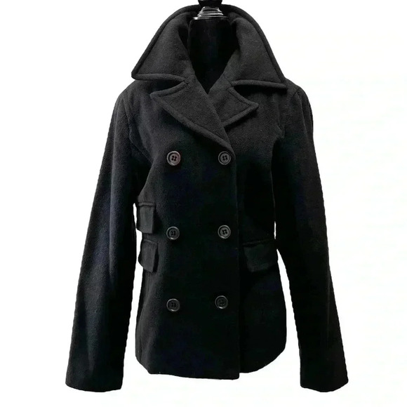 Jacob Jackets & Blazers - Jacob  Wool Peacoat Classic Double Breasted Black Size Medium